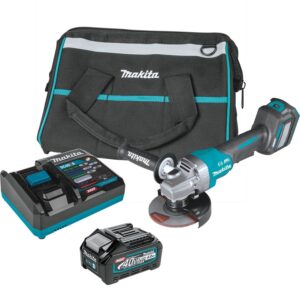 Makita GAG06M1 40V max XGT Brushless Cordless 4-1/2"Â / 5" Paddle Switch Angle Grinder Kit, with Electric Brake, AWS Capable (4.0Ah)
