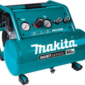 Makita MAC320Q Quiet Series 1-1/2 HP, 3 Gallon, Oil-Free, Electric Air Compressor