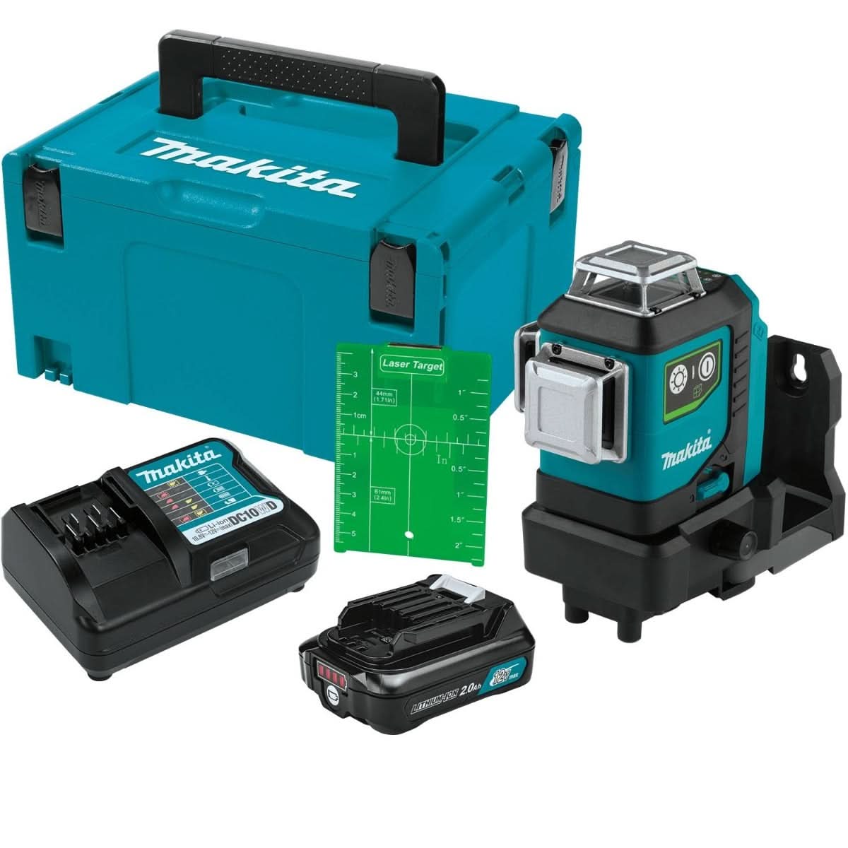 Makita SK700GDNAJ 12V max CXT Lithium-Ion Cordless Self-Leveling 360° 3-Plane Green Laser Kit (2.0Ah)