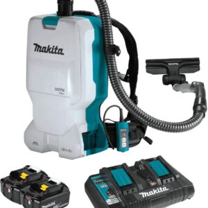 Makita XCV17PG 36V (18V X2) LXT Lithium-Ion Brushless Cordless 6 Quart HEPA Filter Backpack Dry Vacuum (6.0Ah)