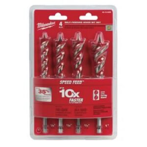 Milwaukee 48-13-0400 4-Piece 6-1/2" Speed Feed Wood Bit Set