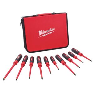 Milwaukee 48-22-2210 10-Piece 1000V Insulated Screwdriver Set w/ EVA Foam Case