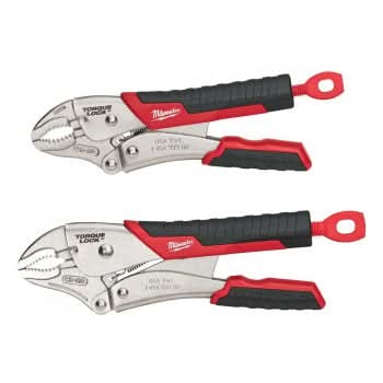 Milwaukee 48-22-3402 2-Piece-Curved Jaw Locking Pliers W/ Durable Grip