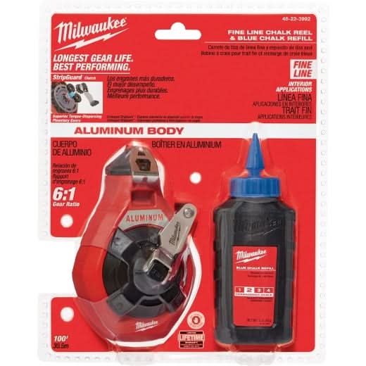 Milwaukee 48-22-3992 100' Precision Line Kit w/ Blue Chalk