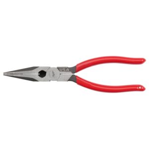 Milwaukee MT505 8" Long Nose Dipped Grip Pliers (Made in the USA)