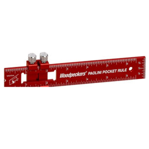Woodpeckers PPR-6-19 Paolini Pocket Rule, 6" Aluminum