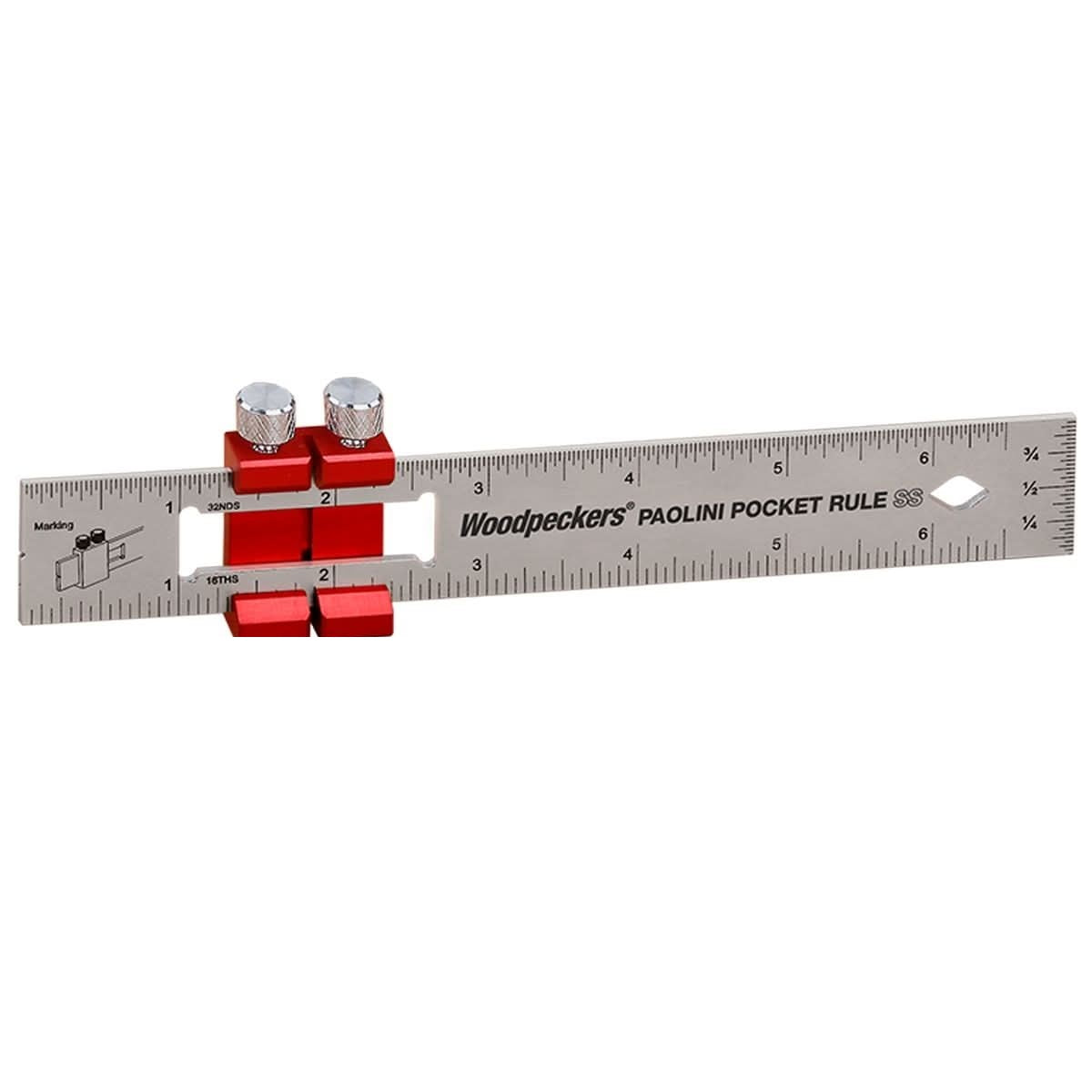 Woodpeckers PPRSS-150-19 Paolini Pocket Rule, 150mm Stainless Steel