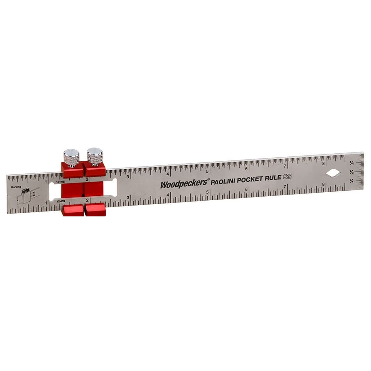Woodpeckers PPRSS-200-19 Paolini Pocket Rule, 200mm Stainless Steel