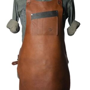 Calavera Oil Finished Work Apron, Tobacco