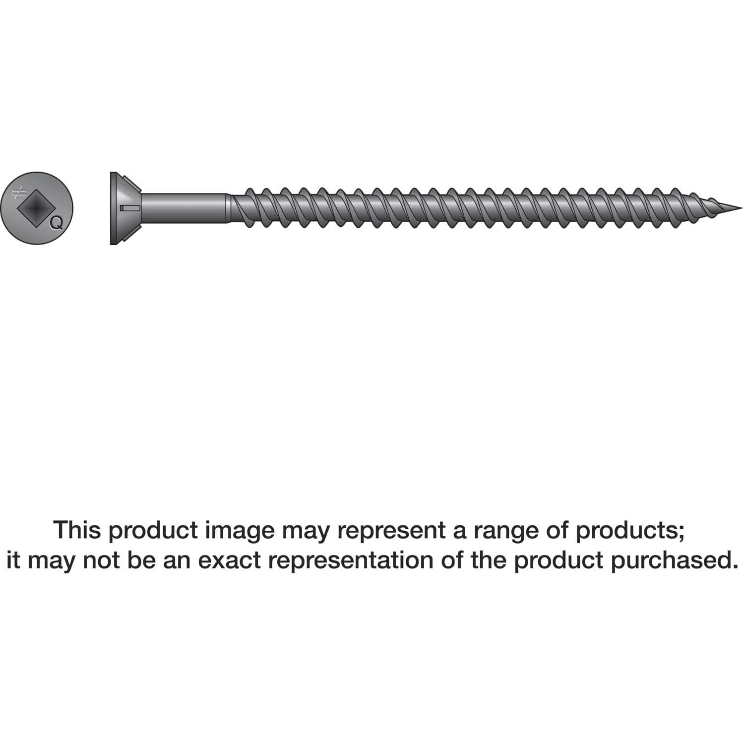 Simpson Strong-Tie WSTD212S WSTD Roofing Tile Screw (Collated), #8 x 2-1/2-in. #3 Square, Flat Head, 1500-Pack