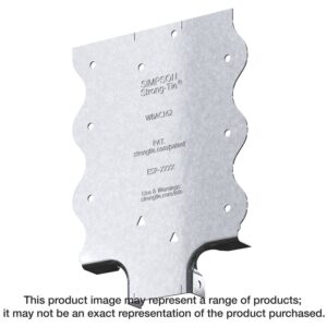 Simpson Strong-Tie WBAC162-R50 WBAC Wood Backing Steel Connector for 1-1/4-in. to 1-5/8-in. Flange, 50-Pack