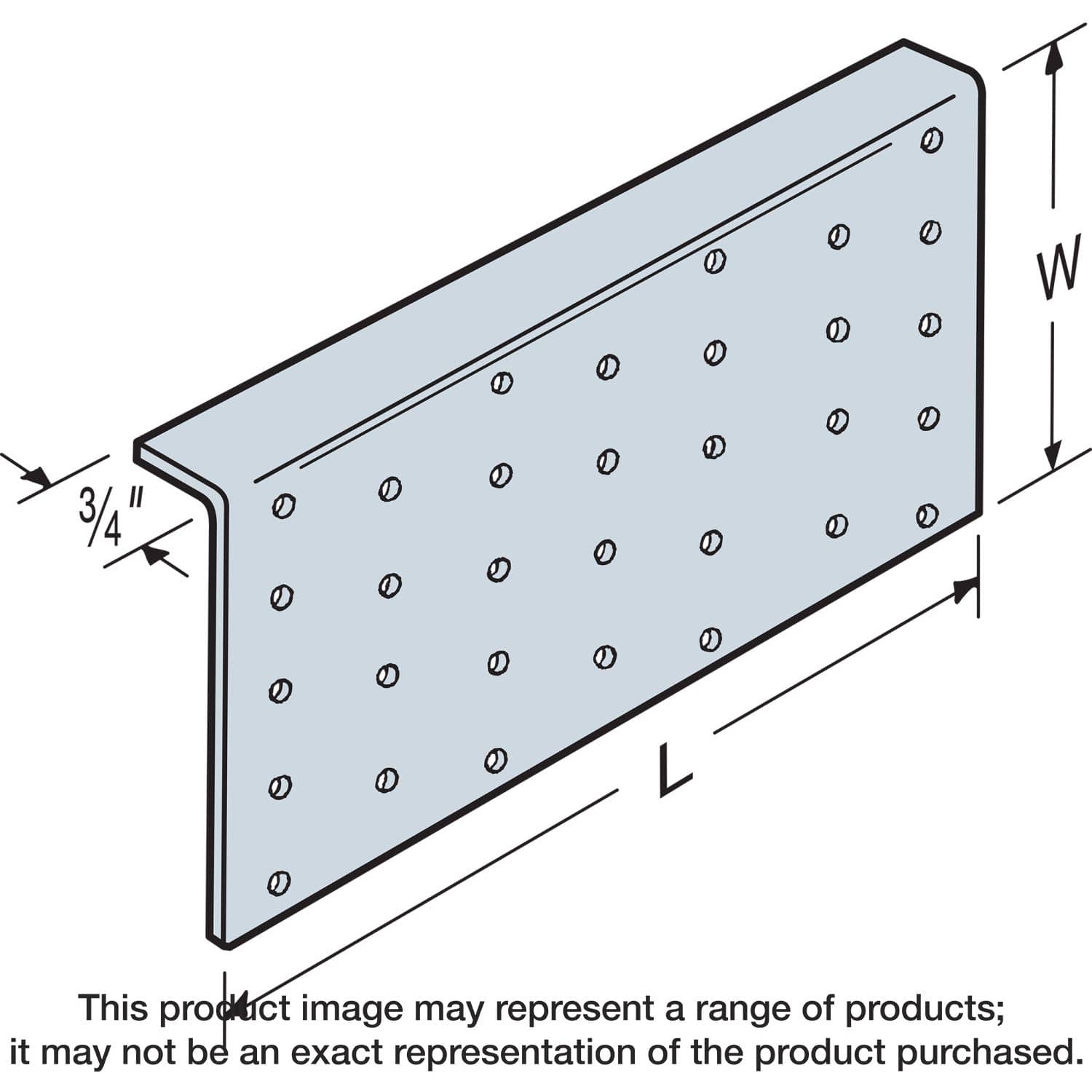 Simpson Strong-Tie TPA37 TPA 3-1/2-in. x 7-in. 20-Gauge Galvanized Tie Plate