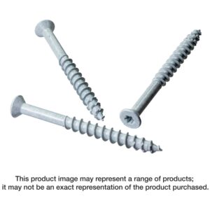 Simpson Strong-Tie TNTW25234TTR Titen Turbo, 1/4-in. x 2-3/4-in. 6-Lobe Trim-Head Concrete and Masonry Screw, White, 100-Pack