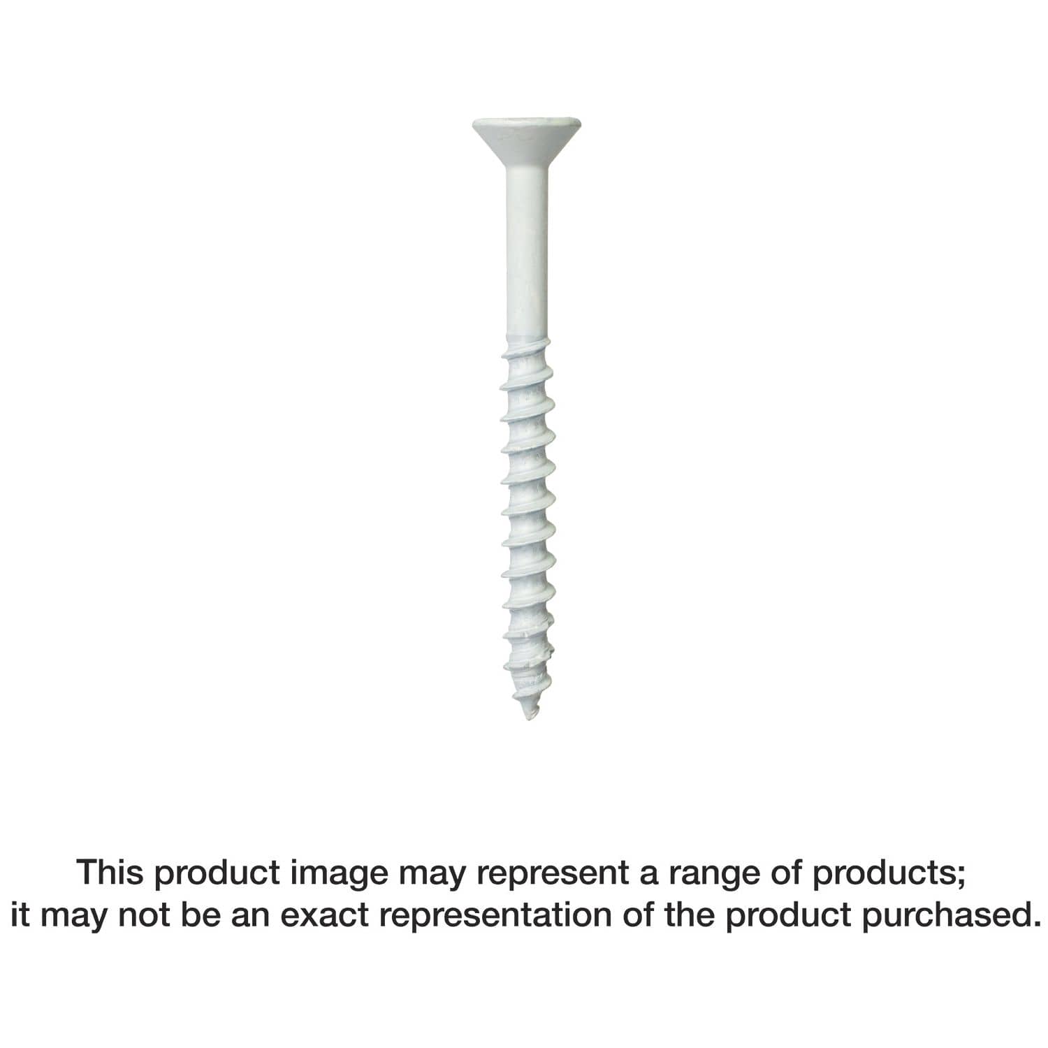 Simpson Strong-Tie TNTW25314TFC75 Titen Turbo, 1/4-in. x 3-1/4-in. 6-Lobe Flat-Head Concrete and Masonry Screw, White, 75-Pack
