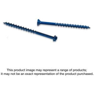Simpson Strong-Tie TNTW18334TF Titen Turbo, 3/16-in. x 3-3/4-in. 6-Lobe Flat-Head Concrete and Masonry Screw, White, 100-Pack