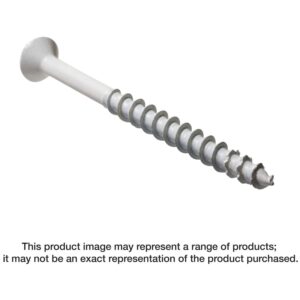 Simpson Strong-Tie TNTW18234TF Titen Turbo, 3/16-in. x 2-3/4-in. 6-Lobe Flat-Head Concrete and Masonry Screw, White, 100-Pack