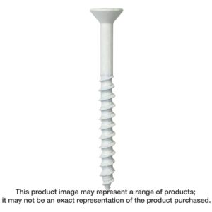 Simpson Strong-Tie TNTW25234TF Titen Turbo, 1/4-in. x 2-3/4-in. 6-Lobe Flat-Head Concrete and Masonry Screw, White, 100-Pack