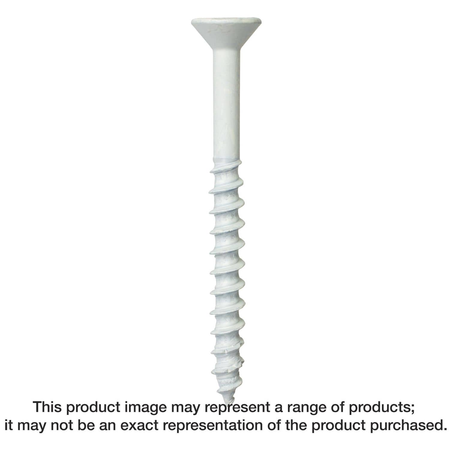 Simpson Strong-Tie TNTW25234TF Titen Turbo, 1/4-in. x 2-3/4-in. 6-Lobe Flat-Head Concrete and Masonry Screw, White, 100-Pack