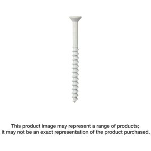 Simpson Strong-Tie TNTW18214TFC75 Titen Turbo, 3/16-in. x 2-1/4-in. 6-Lobe Flat-Head Concrete and Masonry Screw, White, 75-Pack