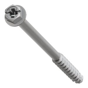 Simpson Strong-Tie TNTSS625400H Titen Turbo, 1/4-in. x 4-in. Type 316 Stainless-Steel Hex-Head Concrete and Masonry Screw, 50-Pack