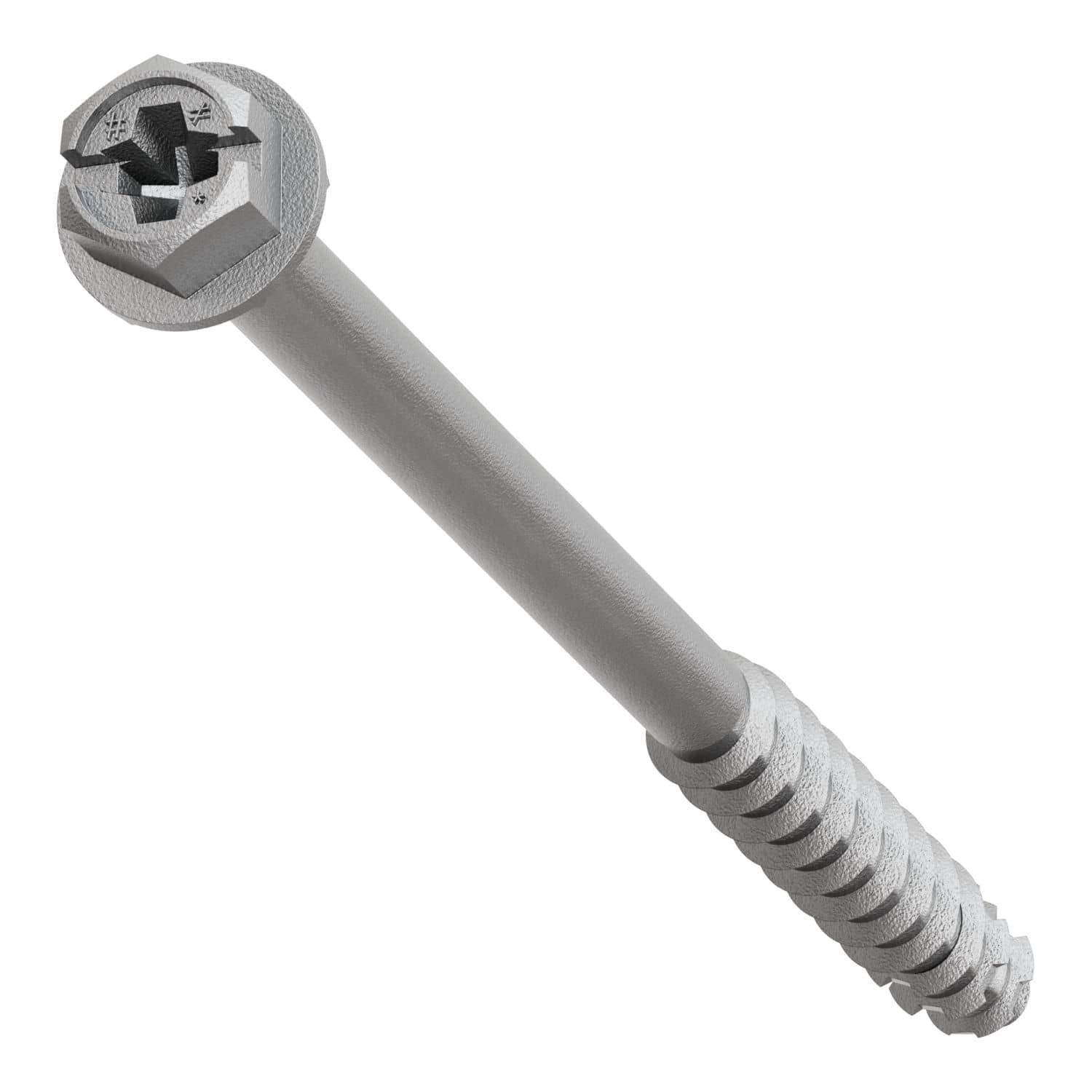 Simpson Strong-Tie TNTSS625400H Titen Turbo, 1/4-in. x 4-in. Type 316 Stainless-Steel Hex-Head Concrete and Masonry Screw, 50-Pack