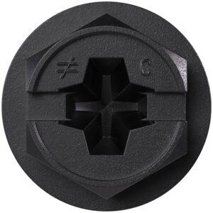 Simpson Strong-Tie TNTBL25234H Titen Turbo, 1/4-in. x 2-3/4-in. Hex-Head Concrete and Masonry Screw, Black, 100-Pack