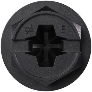 Simpson Strong-Tie TNTBL25334H Titen Turbo, 1/4-in. x 3-3/4-in. Hex-Head Concrete and Masonry Screw, Black, 100-Pack