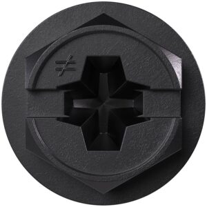 Simpson Strong-Tie TNTBL25114H Titen Turbo, 1/4-in. x 1-1/4-in. Hex-Head Concrete and Masonry Screw, Black, 100-Pack