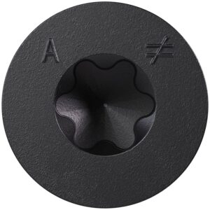 Simpson Strong-Tie TNTBL18134TF Titen Turbo, 3/16-in. x 1-3/4-in. 6-Lobe Flat-Head Concrete and Masonry Screw, Black, 100-Pack