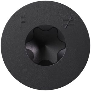 Simpson Strong-Tie TNTBL25400TF Titen Turbo, 1/4-in. x 4-in. 6-Lobe Flat-Head Concrete and Masonry Screw, Black, 100-Pack