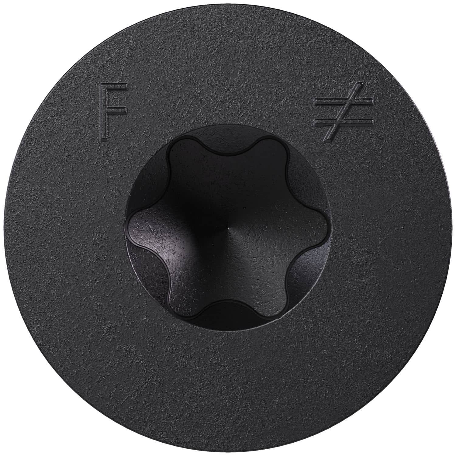 Simpson Strong-Tie TNTBL25400TF Titen Turbo, 1/4-in. x 4-in. 6-Lobe Flat-Head Concrete and Masonry Screw, Black, 100-Pack