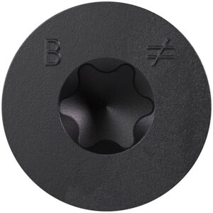Simpson Strong-Tie TNTBL25214TF Titen Turbo, 1/4-in. x 2-1/4-in. 6-Lobe Flat-Head Concrete and Masonry Screw, Black, 100-Pack