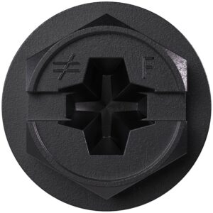 Simpson Strong-Tie TNTBL25400H Titen Turbo, 1/4-in. x 4-in. Hex-Head Concrete and Masonry Screw, Black, 100-Pack