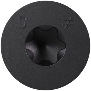 Simpson Strong-Tie TNTBL25314TF Titen Turbo, 1/4-in. x 3-1/4-in. 6-Lobe Flat-Head Concrete and Masonry Screw, Black, 100-Pack