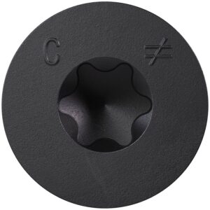 Simpson Strong-Tie TNTBL25234TF Titen Turbo, 1/4-in. x 2-3/4-in. 6-Lobe Flat-Head Concrete and Masonry Screw, Black, 100-Pack