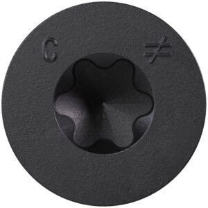Simpson Strong-Tie TNTBL18234TF Titen Turbo, 3/16-in. x 2-3/4-in. 6-Lobe Flat-Head Concrete and Masonry Screw, Black, 100-Pack