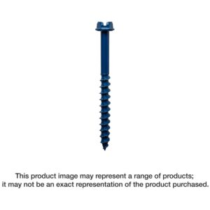 Simpson Strong-Tie TNT25400HC25 Titen Turbo, 1/4-in. x 4-in. Hex-Head Concrete and Masonry Screw, Blue, 25-Pack