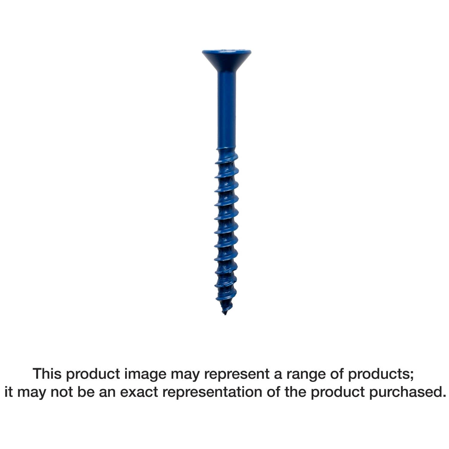 Simpson Strong-Tie TNT25400TF Titen Turbo, 1/4-in. x 4-in. 6-Lobe Flat-Head Concrete and Masonry Screw, Blue, 100-Pack