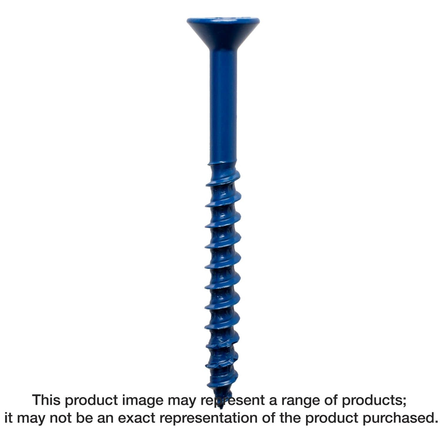 Simpson Strong-Tie TNT25234TF Titen Turbo, 1/4-in. x 2-3/4-in. 6-Lobe Flat-Head Concrete and Masonry Screw, Blue, 100-Pack