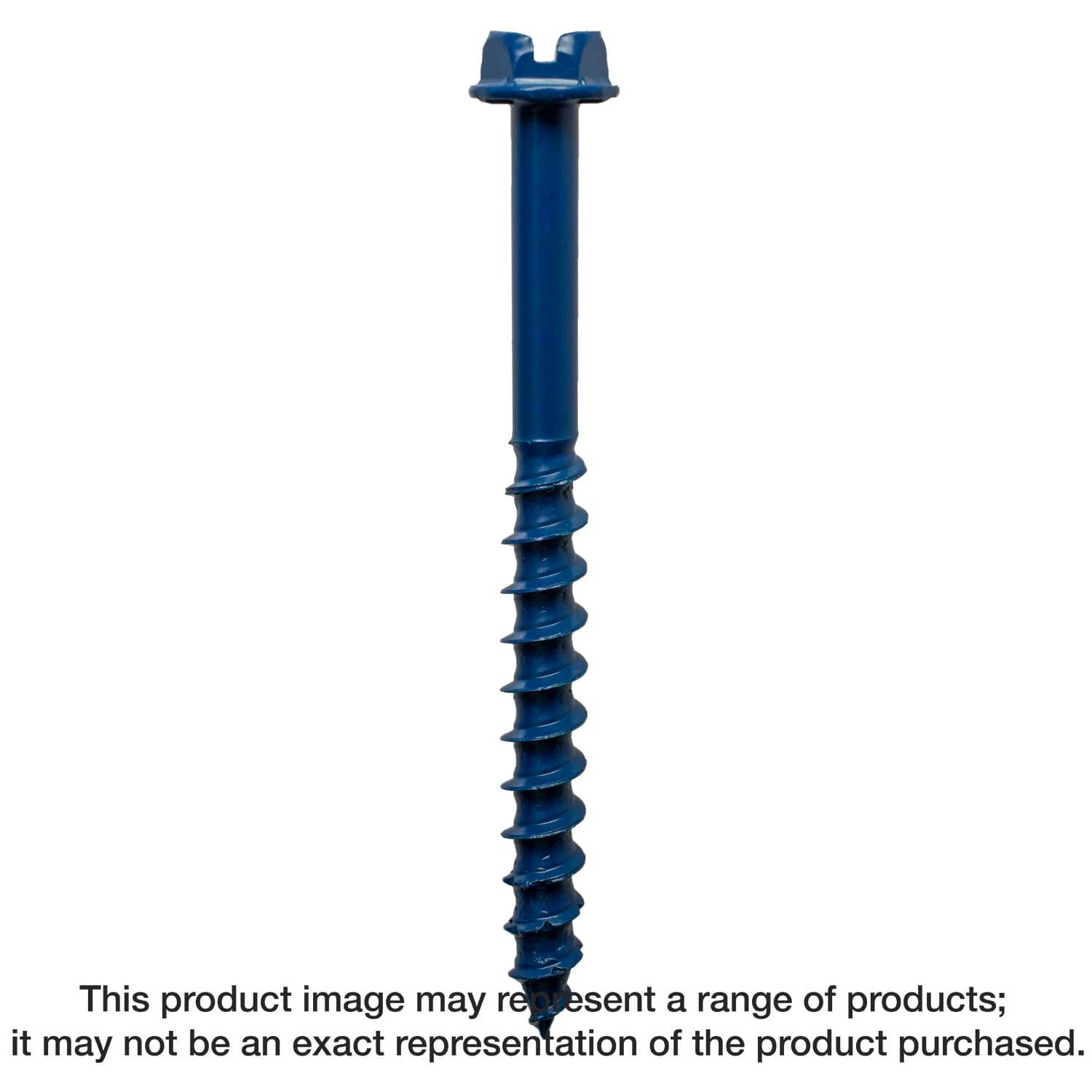 Simpson Strong-Tie TNT25234H Titen Turbo, 1/4-in. x 2-3/4-in. Hex-Head Concrete and Masonry Screw, Blue, 100-Pack