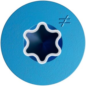 Simpson Strong-Tie TNT25214TFB Titen Turbo, 1/4-in. x 2-1/4-in. 6-Lobe Flat-Head Concrete and Masonry Screw, Blue, 2000-Pack