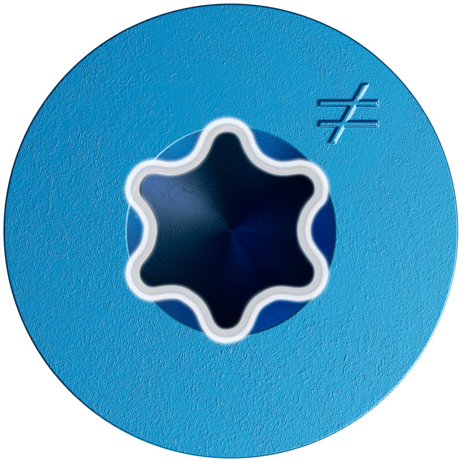 Simpson Strong-Tie TNT25214TFB Titen Turbo, 1/4-in. x 2-1/4-in. 6-Lobe Flat-Head Concrete and Masonry Screw, Blue, 2000-Pack