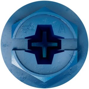 Simpson Strong-Tie TNT25134HB Titen Turbo, 1/4-in. x 1-3/4-in. Hex-Head Concrete and Masonry Screw, Blue, 2500-Pack