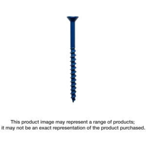 Simpson Strong-Tie TNT18134TFR200 Titen Turbo, 3/16-in. x 1-3/4-in. 6-Lobe Flat-Head Concrete and Masonry Screw, Blue, 200-Pack