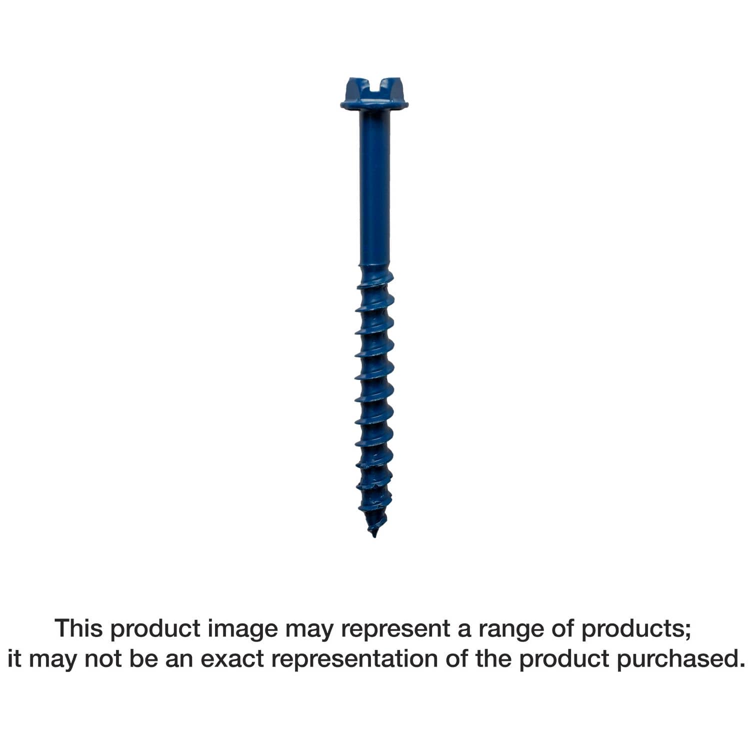 Simpson Strong-Tie TNT25114HC75 Titen Turbo, 1/4-in. x 1-1/4-in. Hex-Head Concrete and Masonry Screw, Blue, 75-Pack