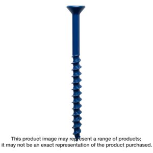 Simpson Strong-Tie TNT18234TF Titen Turbo, 3/16-in. x 2-3/4-in. 6-Lobe Flat-Head Concrete and Masonry Screw, Blue, 100-Pack
