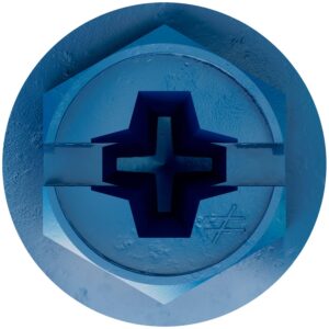 Simpson Strong-Tie TNT25114HB Titen Turbo, 1/4-in. x 1-1/4-in. Hex-Head Concrete and Masonry Screw, Blue, 3000-Pack
