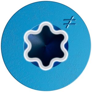 Simpson Strong-Tie TNT18214TFB Titen Turbo, 3/16-in. x 2-1/4-in. 6-Lobe Flat-Head Concrete and Masonry Screw, Blue, 2000-Pack