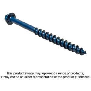Simpson Strong-Tie TNT18234H Titen Turbo, 3/16-in. x 2-3/4-in. Hex-Head Concrete and Masonry Screw, Blue, 100-Pack