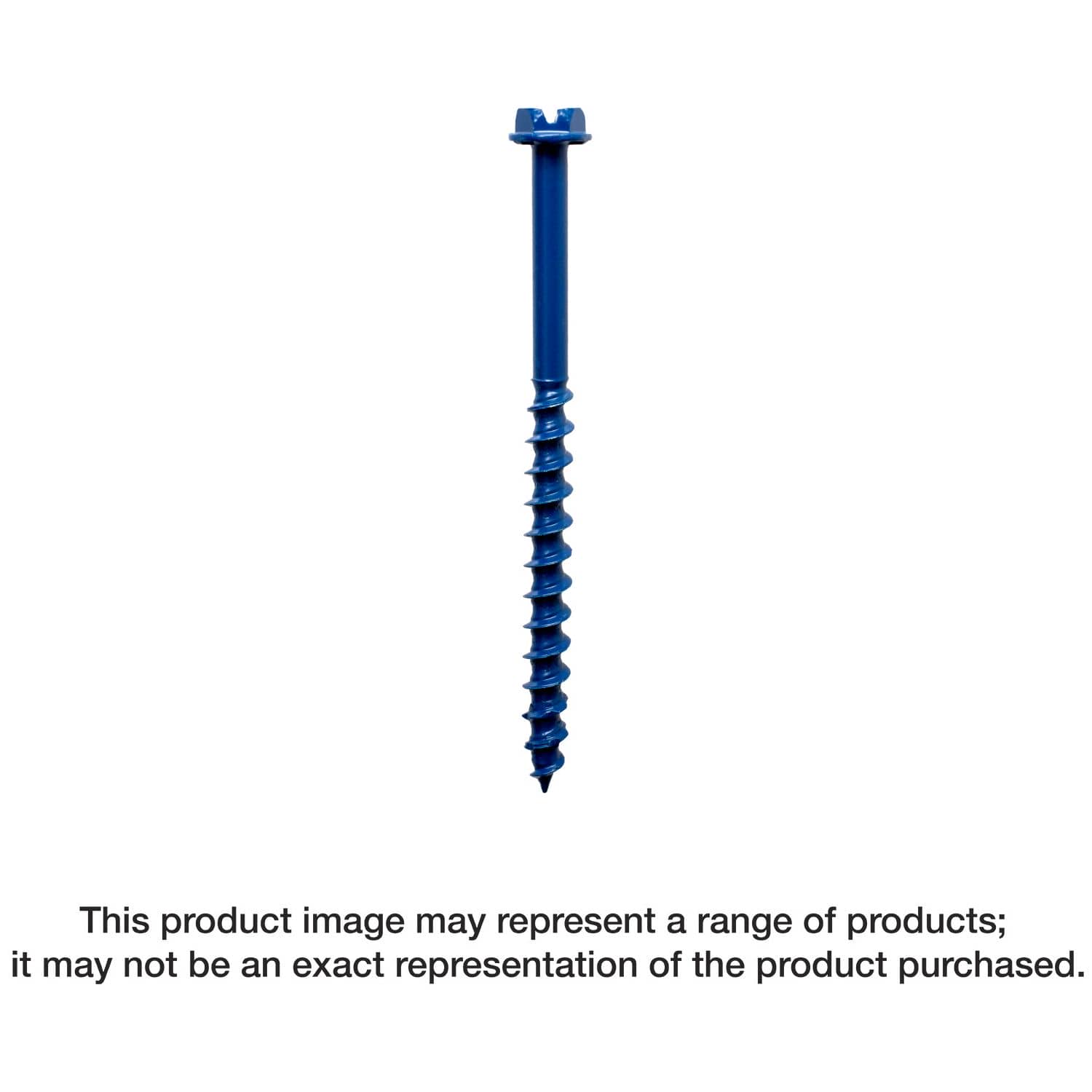 Simpson Strong-Tie TNT18214H Titen Turbo, 3/16-in. x 2-1/4-in. Hex-Head Concrete and Masonry Screw, Blue, 100-Pack
